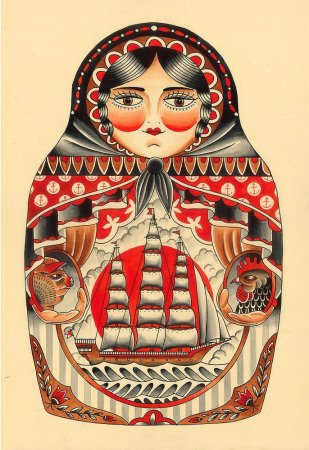Стилизованные матрешки