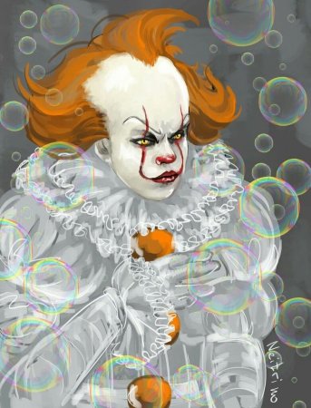 Веселый клоун арт