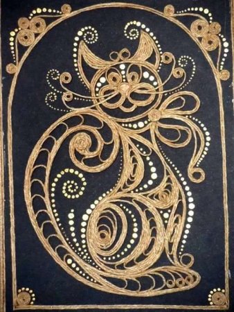 Джутовая нитяная филигрань