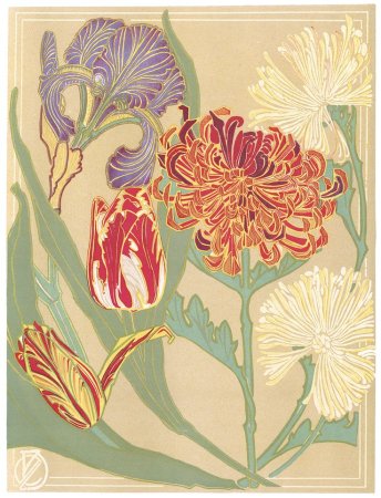 Цветы арт деко нуво