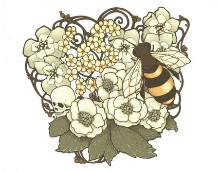 Пчела в стиле ар нуво