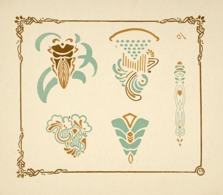 Combinaisons ornementales. Альбом орнаментов в стиле арт нуво