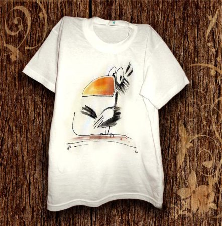 Смешная роспись футболок