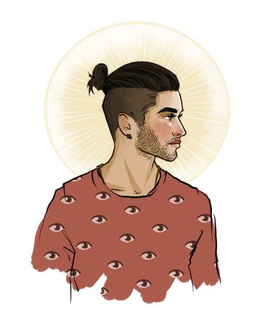 Парень в мультяшном стиле