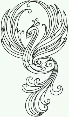 Джутовая филигрань Жар птица