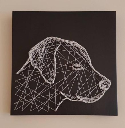 Собака из гвоздей и ниток