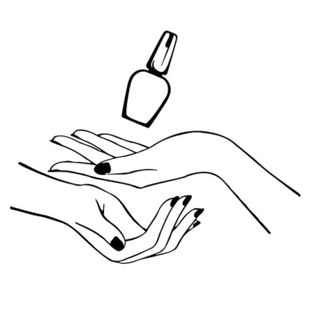 Силуэт руки с ногтями