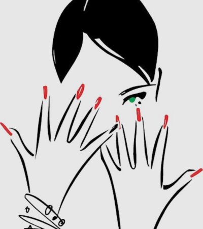 Нарисованный лак для ногтей