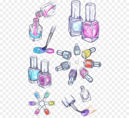 Цветочный принт на ногтях