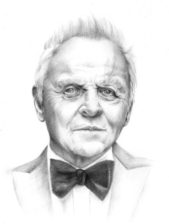 Энтони Хопкинс карандашом