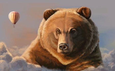 Медведь картина арт