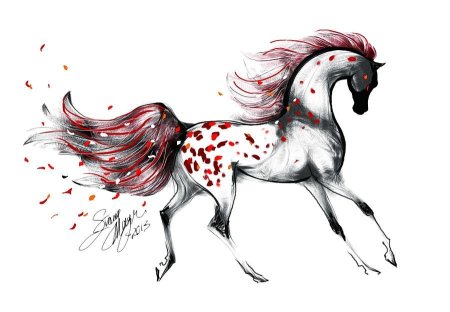 Необычная лошадь рисунок