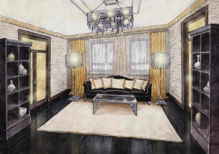 Перспектив интерьер гостиная