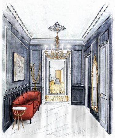 Скетч интерьера