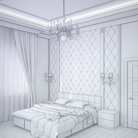 Эскиз комнаты в стиле арт деко