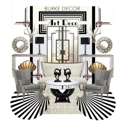 Мудборд интерьера ар деко