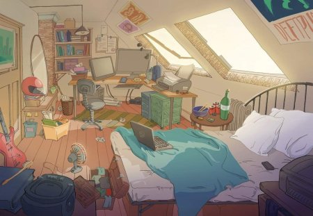 Комната в мультяшном стиле