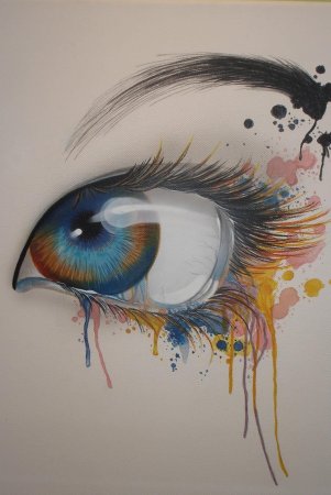 Глаз акварелью