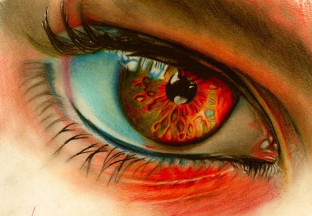 Коричневые глаза арт