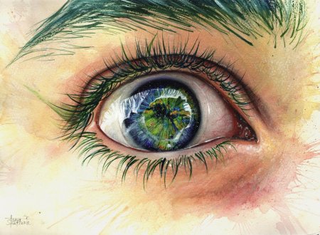 Зеленые глаза рисунок