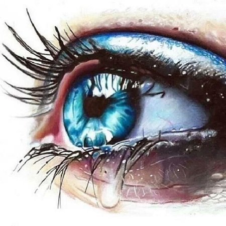 Голубые глаза нарисованные