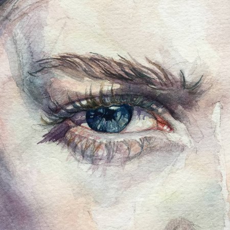 Глаз акварелью