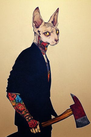 Люди с головами животных арт