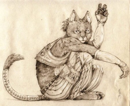 Кот человек арт