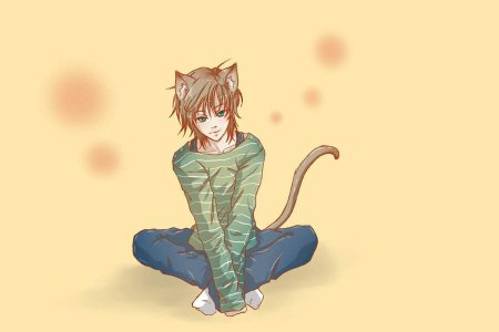 Аниме котики парни