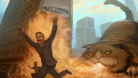 Огромная кошка арт