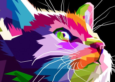 Кот в стиле поп арт