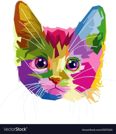 Кошки в стиле поп-арт
