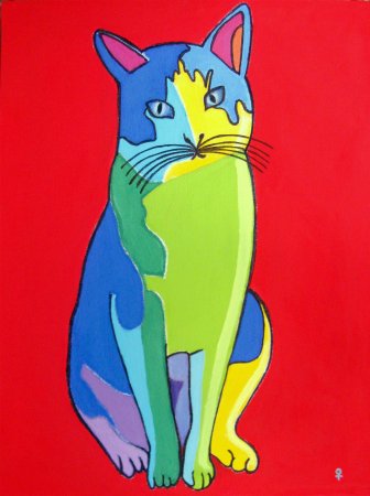 Кот в стиле поп арт