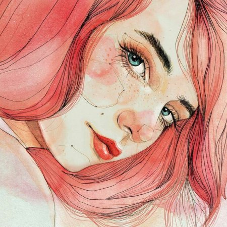 Ana Santos акварель портрет