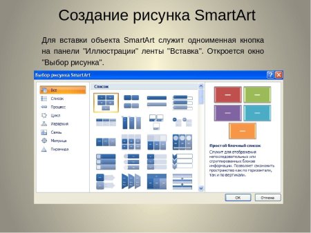 Графического объекта smartart