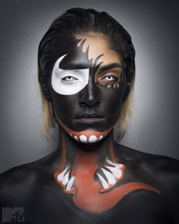 Мужской фантазийный макияж