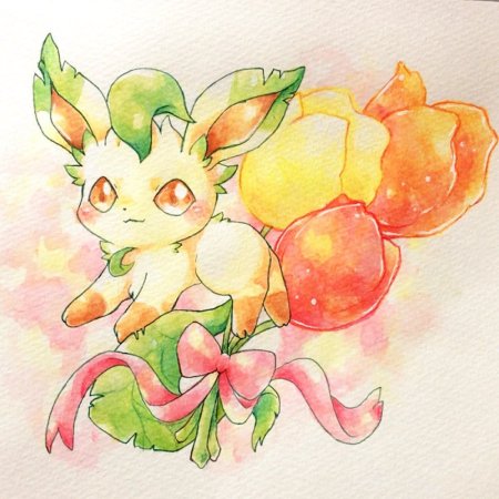 Покемон Лифеон рисунок