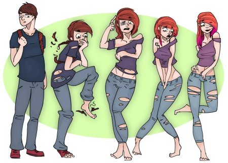 Гендер Бендер Transformation комикс