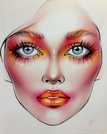 Фантазийный макияж эскиз