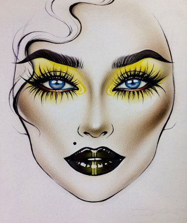 Фантазийный макияж эскиз