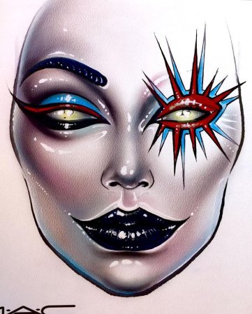 Геометрический макияж