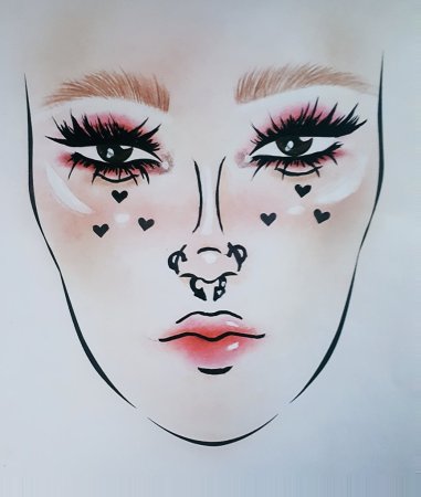 Фантазийный макияж эскиз