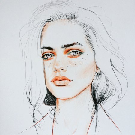 Эскиз подиумного макияжа