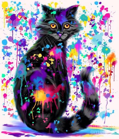 Разноцветная кошка