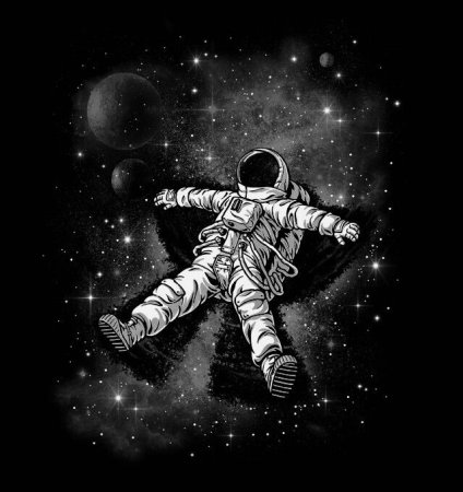 Космонавт с магнитофоном
