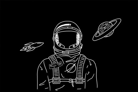 Космонавт в космосе арт