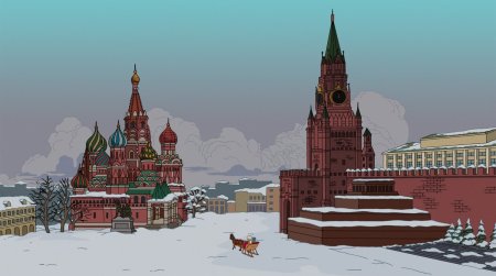 Храм Василия Блаженного пиксельный