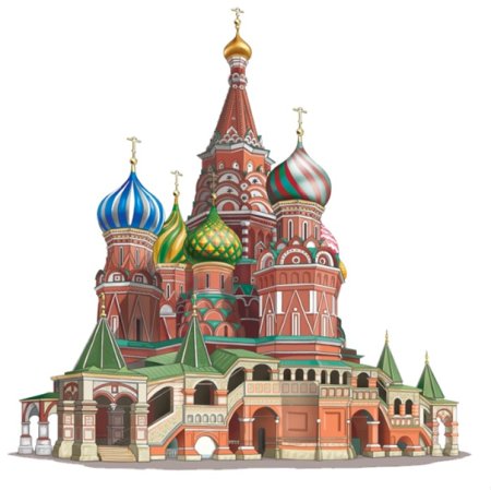 Храм Василия Блаженного вектор