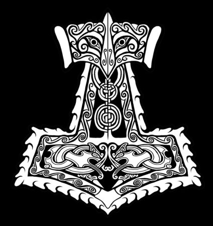 Мьельнир молот тора тату