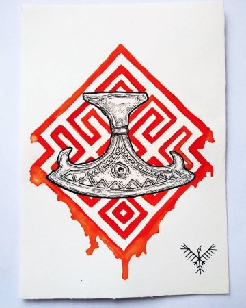 Славянская символика секира Перуна